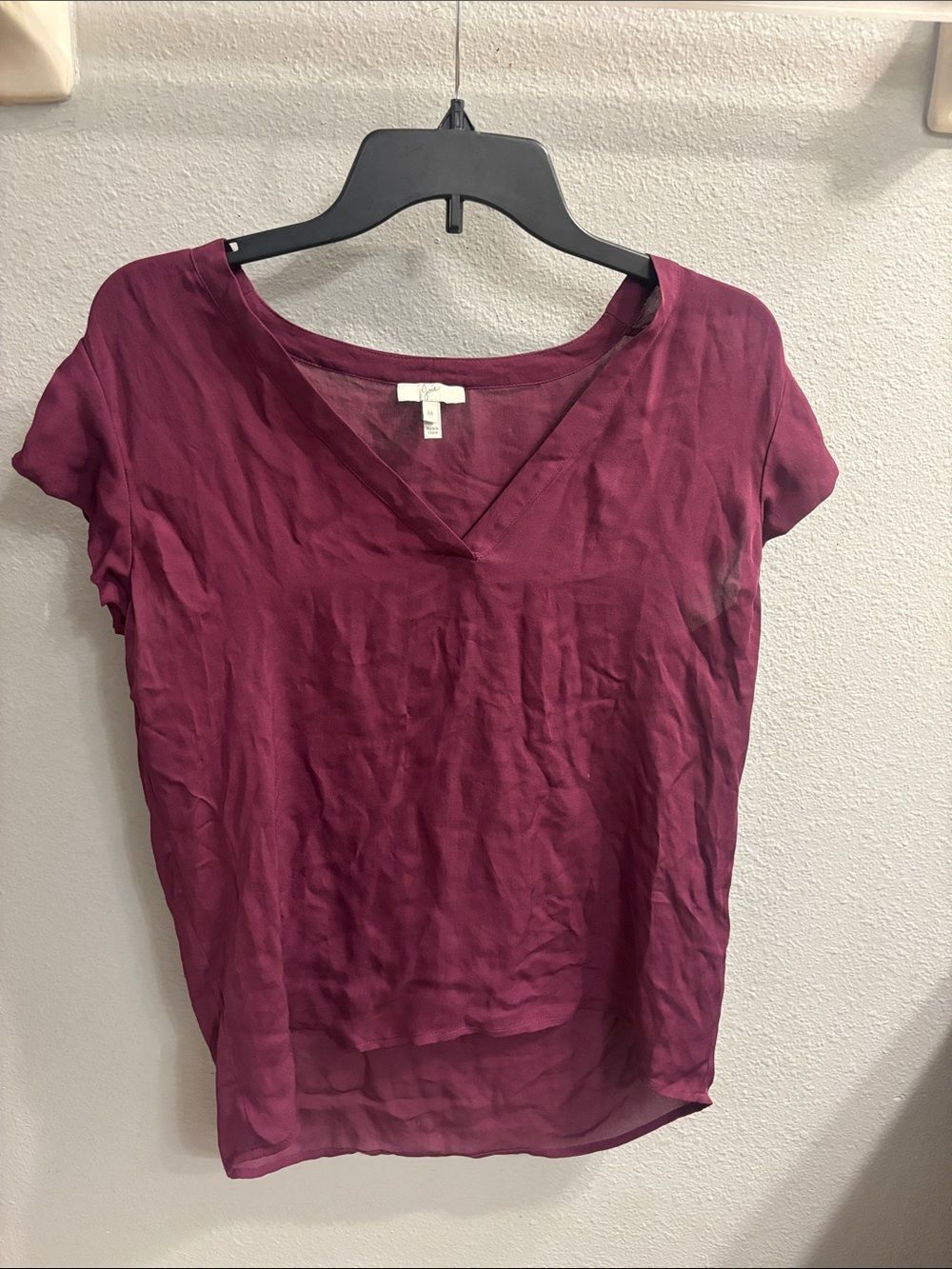 Joie Berry V-Neck Short Sleeve Blouse